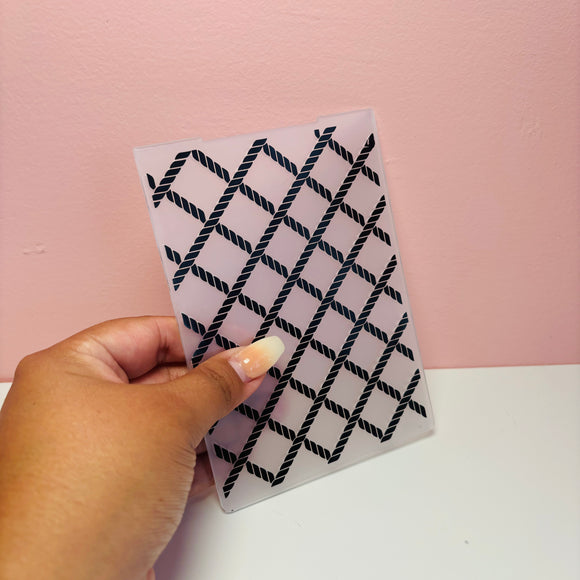 Floder Rope Lattice Rope Embossing Folder – Creations By Gabby