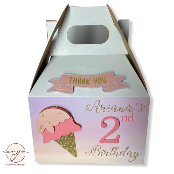 Ice cream Theme Goody Box with 3D effect