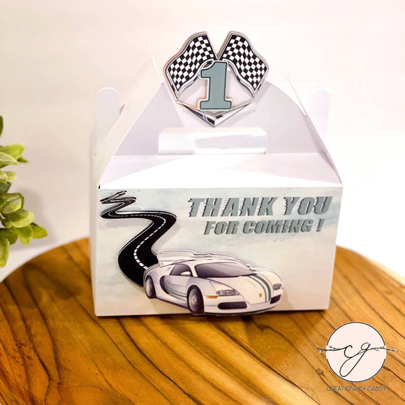 Race Car Theme Goody Box with 3D effect